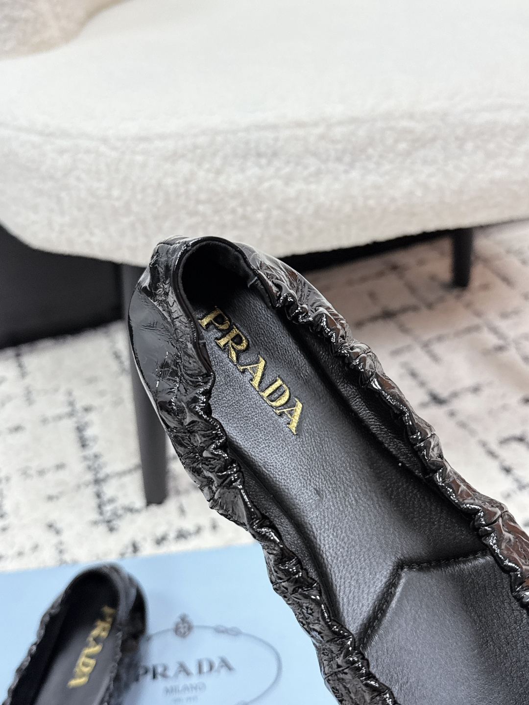 Prada Style Leather Women's Shoes style reference detail image 8 from source 784806