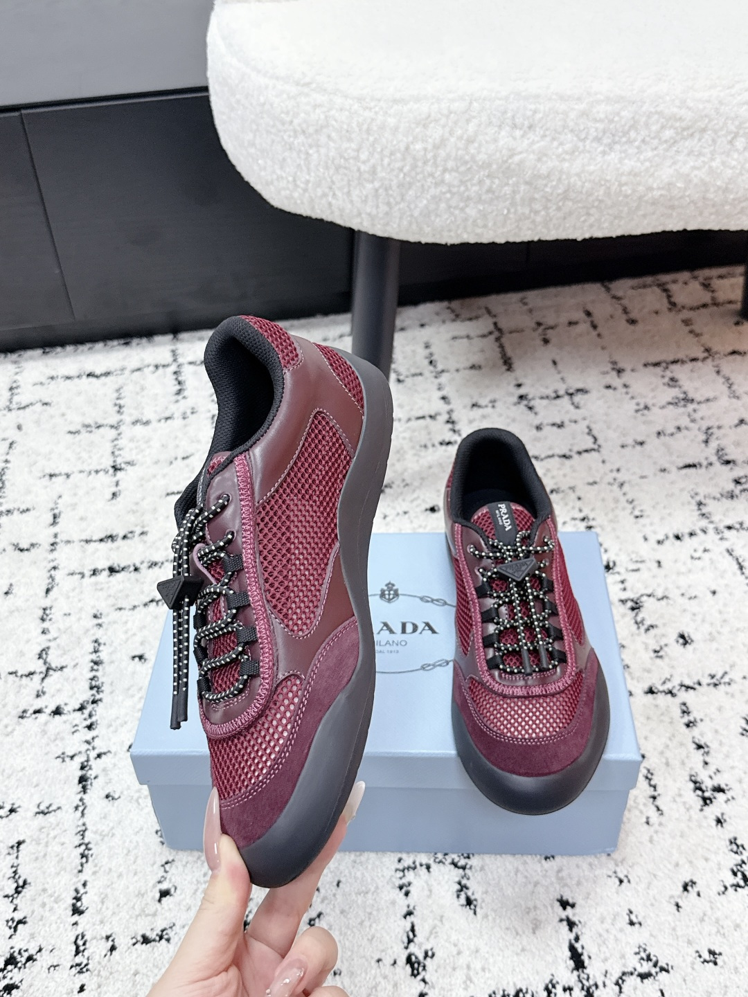 Prada Style Leather Women's Shoes style reference detail image 4 from source 784812