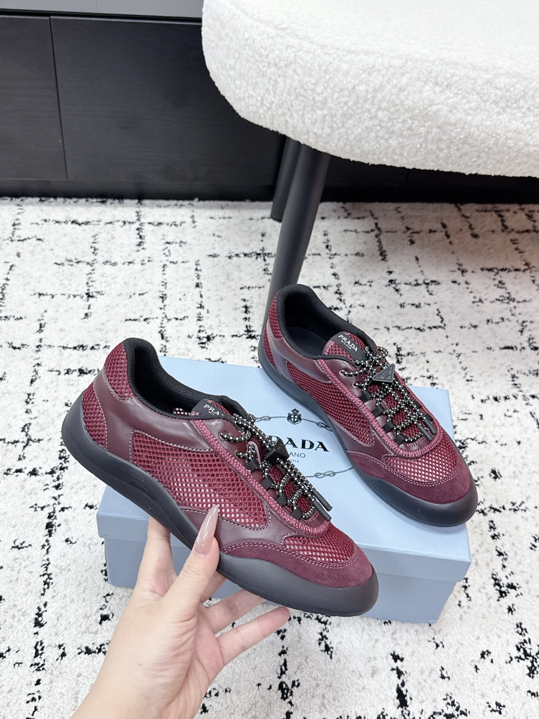 Prada Style Leather Women's Shoes style reference detail image 5 from source 784812