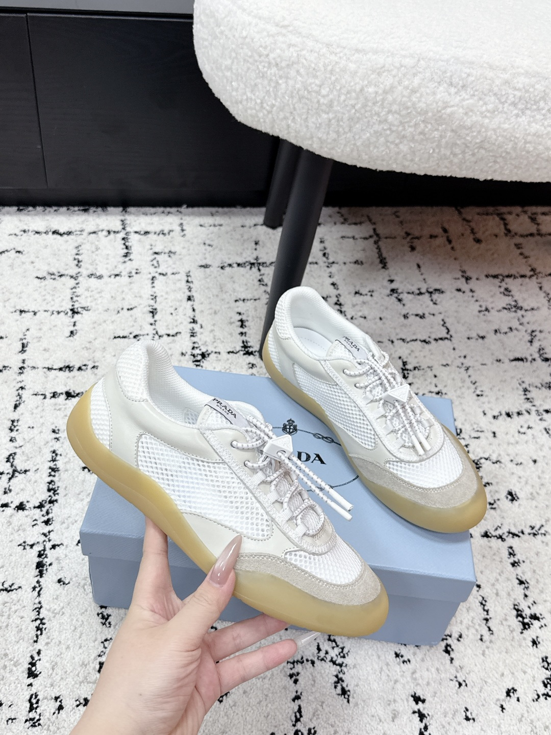 Prada Style Leather Women's Shoes style reference detail image 5 from source 784816