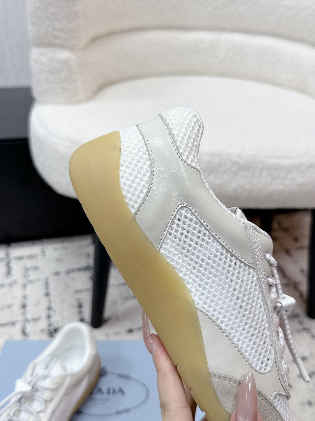 Prada Style Leather Women's Shoes style reference detail image 7 from source 784816