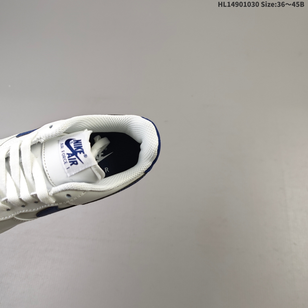  💰190
✅耐克Nike AIR FORCE 1’07空军一号低帮百搭休闲运动板鞋。柔软、弹性十足的缓震性能和出色的中底设计，横跨复古与现代的外型结合，造就出风靡全球三十多年的Force 1。
货号:FJ4146-100
尺码:36 36.5 37.5 38 38.5 39 40 40.5 41 42 42.5 43 44 45
ID:HL14901030 Size:36～45B