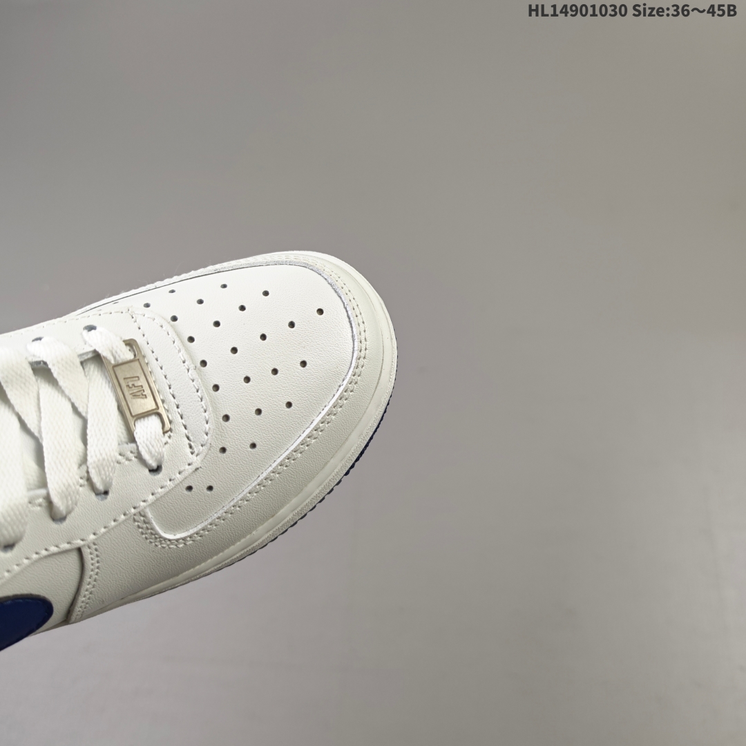  💰190
✅耐克Nike AIR FORCE 1’07空军一号低帮百搭休闲运动板鞋。柔软、弹性十足的缓震性能和出色的中底设计，横跨复古与现代的外型结合，造就出风靡全球三十多年的Force 1。
货号:FJ4146-100
尺码:36 36.5 37.5 38 38.5 39 40 40.5 41 42 42.5 43 44 45
ID:HL14901030 Size:36～45B