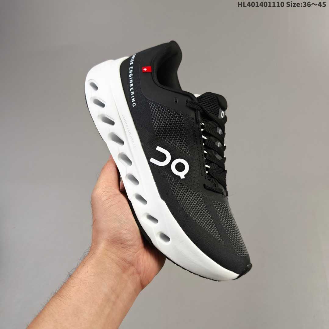 集合💰140 On昂跑 Cloudsurfer Next 舒适百搭防滑耐磨低帮休闲跑步鞋 #原数据开发纸版楦型 #采用人体工程超薄透气网织布鞋面材质#搭镂空CloudTec科技泡棉缓震(4.5cm厘米)加厚中底 #外置耐磨防滑橡胶底片！HL401401110
