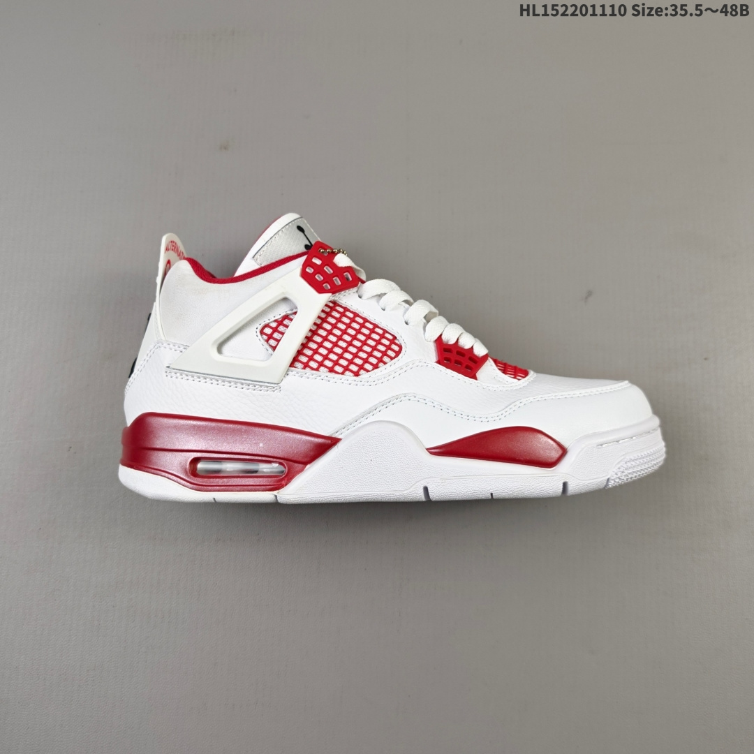 【公司级】耐克 Nike Air Jordan 4 Retro OG迈克尔·乔丹AJ4代中帮复古休闲运动文化篮球鞋 秉承轻量化的速度型篮球鞋设计思想完成设计,降低重量的同时提升舒适度,中底延续前作使用了分离式后掌可视化 Air Sole气垫.鞋带孔和后跟鞋提以籃网为造型灵感,将篮球运动巧妙融入到鞋款的设计之中,使鞋身整体富有流动性、节奏感和优雅气质. 货号:308497-106HL152201110 B