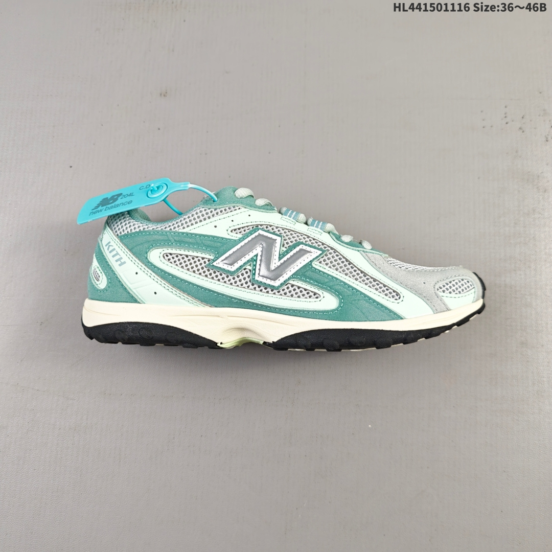 New Balance 新百伦204 系列 复古休闲运动百搭老爹跑步鞋 #采用猪巴革组合网织鞋面材质 #3层组合底模精密开发 #中底嵌入碳板缓震及后跟嵌入TPU装饰条稳固 官方货号: U204LKA 编码:HL441501116 B