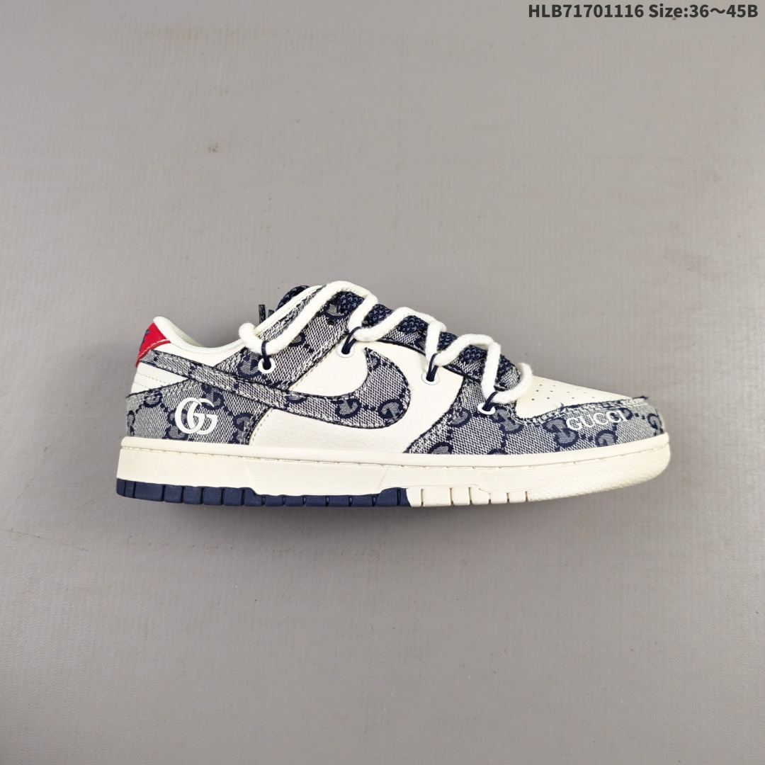 NIKE DUNK SB LOW 全新配色 supreme联名 定制Dunk SB顾名思义,具有经典的Dunk血缘,又注入了更多的时尚元素.相较于普通的Dunk滑板鞋,改良版的Dunk SB加厚了鞋舌的填充,使舒适性大大提升,同时也更方便穿脱;中底部分则加入了脚感柔软舒适Zoom Air气垫,有效吸收滑板等极限运动在落地时带来的冲击力,为街头运动者们提供更好的保护 货号:YX5066 217 HLB71701116 B