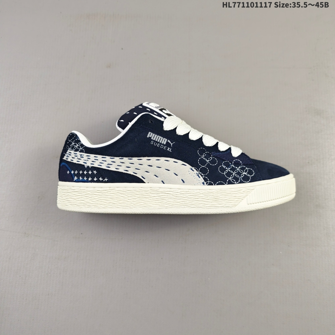 集合💰110 
PUMA Suede 织物牛剖层革 舒适 透气 法拉利联名 彪马 低帮 生活休闲鞋 
男女同款
Puma Suede XL 彪马 头层猪八复古休闲板鞋 308220-02 308785-02  397197-01、395777-02、395777-01、395205-11、02、401413-01、401743-01 308785-01
编码：HL771101117 Size:35.5～45B