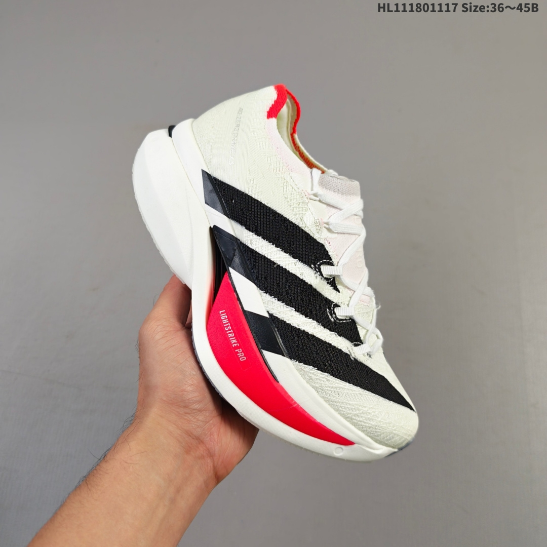 集合 公司级✅Adidas Adizero Prime X 3.0 Strung箱根系列 专业竞训 碳板碳柱 阿迪达斯 经典马拉松跑步鞋 整体采用前作的设计语言 并且对后者的细节进行升级 马拉松和长距离路跑的性能极限设计而生 货号:KJ6946 ID:HL111801117 B