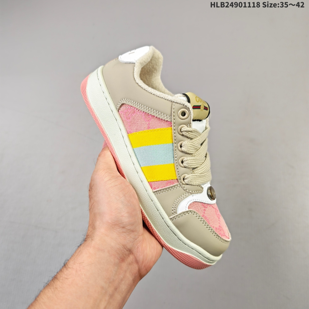 集合💰90
古奇Gucci Distressed Screener sneaker 古驰小脏鞋系列 绿盒版本 经典原型复古百搭做旧小脏板鞋复古学院风 怀旧版
编码;HLB24901118