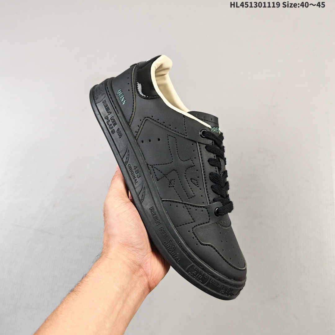 集合💰130
✅Premiata 皮革 时尚简约低帮耐磨 防滑 板鞋
编码：HL451301119 Size:40～45