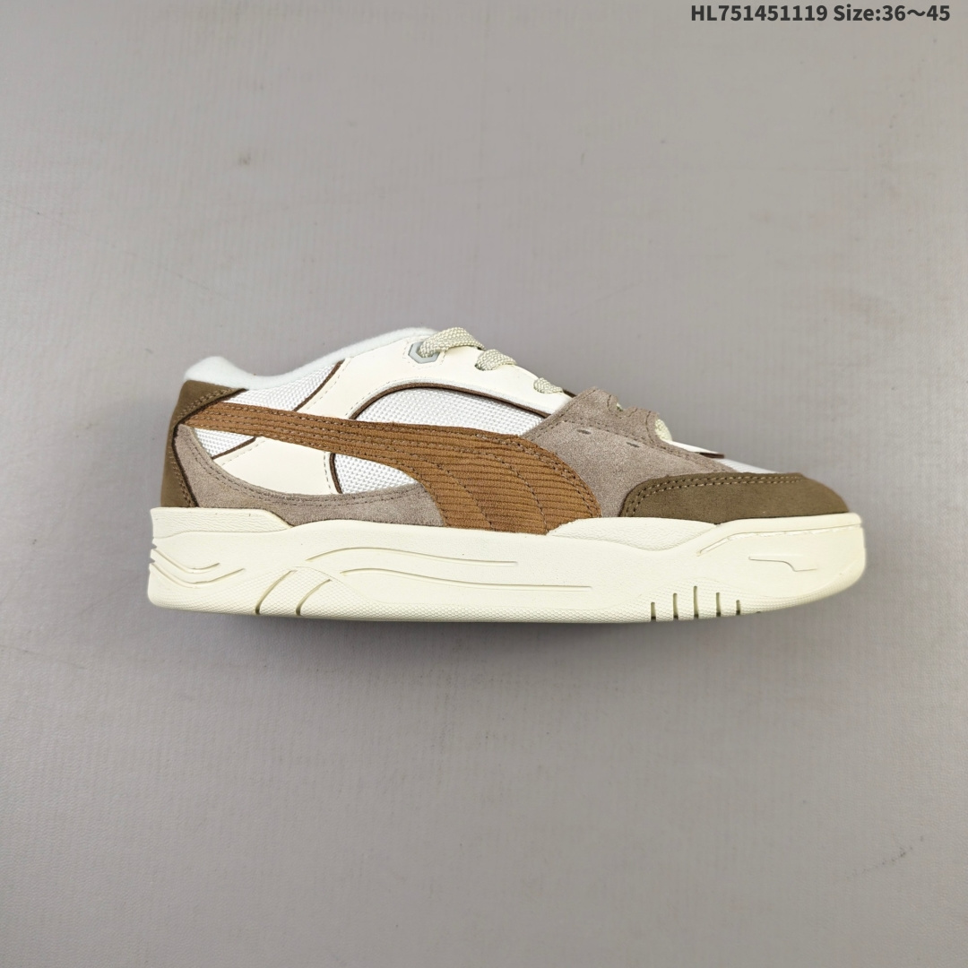 💰145
PUMA 180 Night Rider
彪马 防滑耐磨低帮休闲板鞋
设计灵感源自90及00一代的滑板运动文化
简约又不失设计巧思的帅气风格让它轻松驾驭日常休闲或滑板场合
运动兼具匠心 细节彰显品质
衬垫边缘以提供支撑和灵活性
强化鞋头以承受持续的磨损
耐磨性强 稳定性高 抓地更牢 不易打滑
官方货号：394873 02
编码：HL751451119 Size:36～45