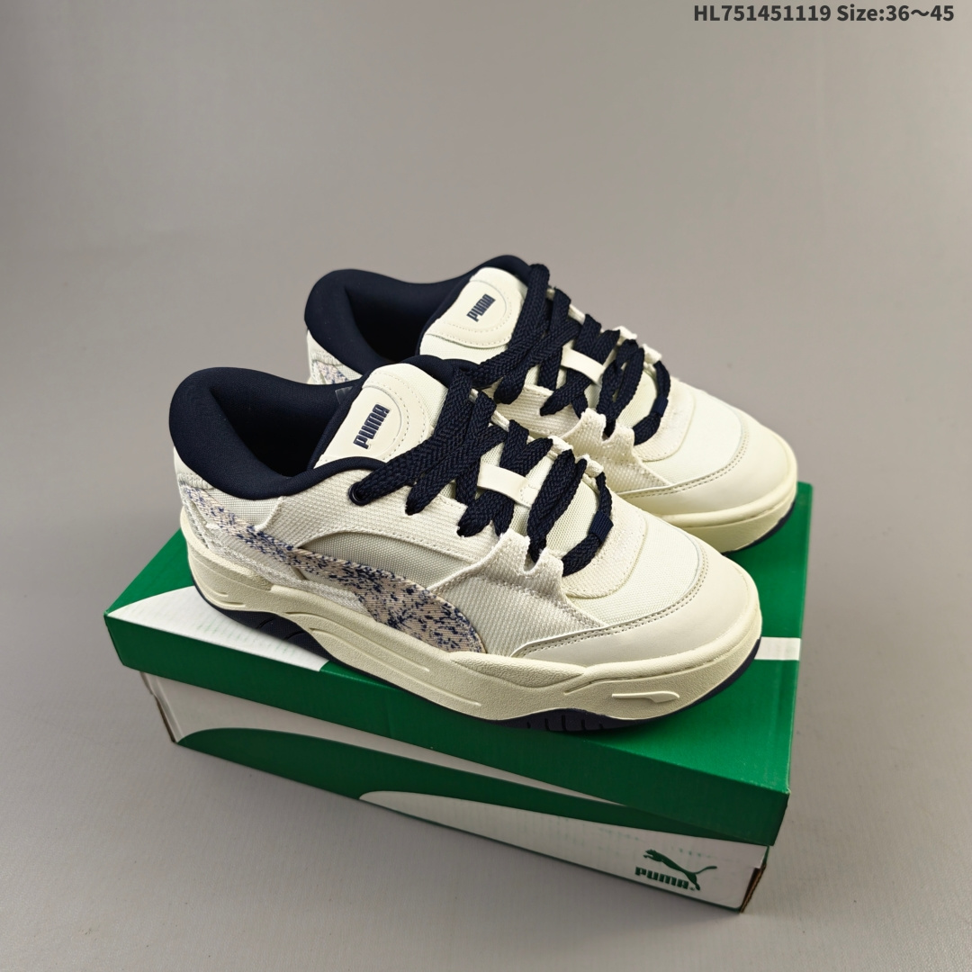 集合二💰145
PUMA 180 Night Rider
彪马 防滑耐磨低帮休闲板鞋
设计灵感源自90及00一代的滑板运动文化
简约又不失设计巧思的帅气风格让它轻松驾驭日常休闲或滑板场合
运动兼具匠心 细节彰显品质
衬垫边缘以提供支撑和灵活性
强化鞋头以承受持续的磨损
耐磨性强 稳定性高 抓地更牢 不易打滑
官方货号：394873 02
编码：HL751451119 Size:36～45