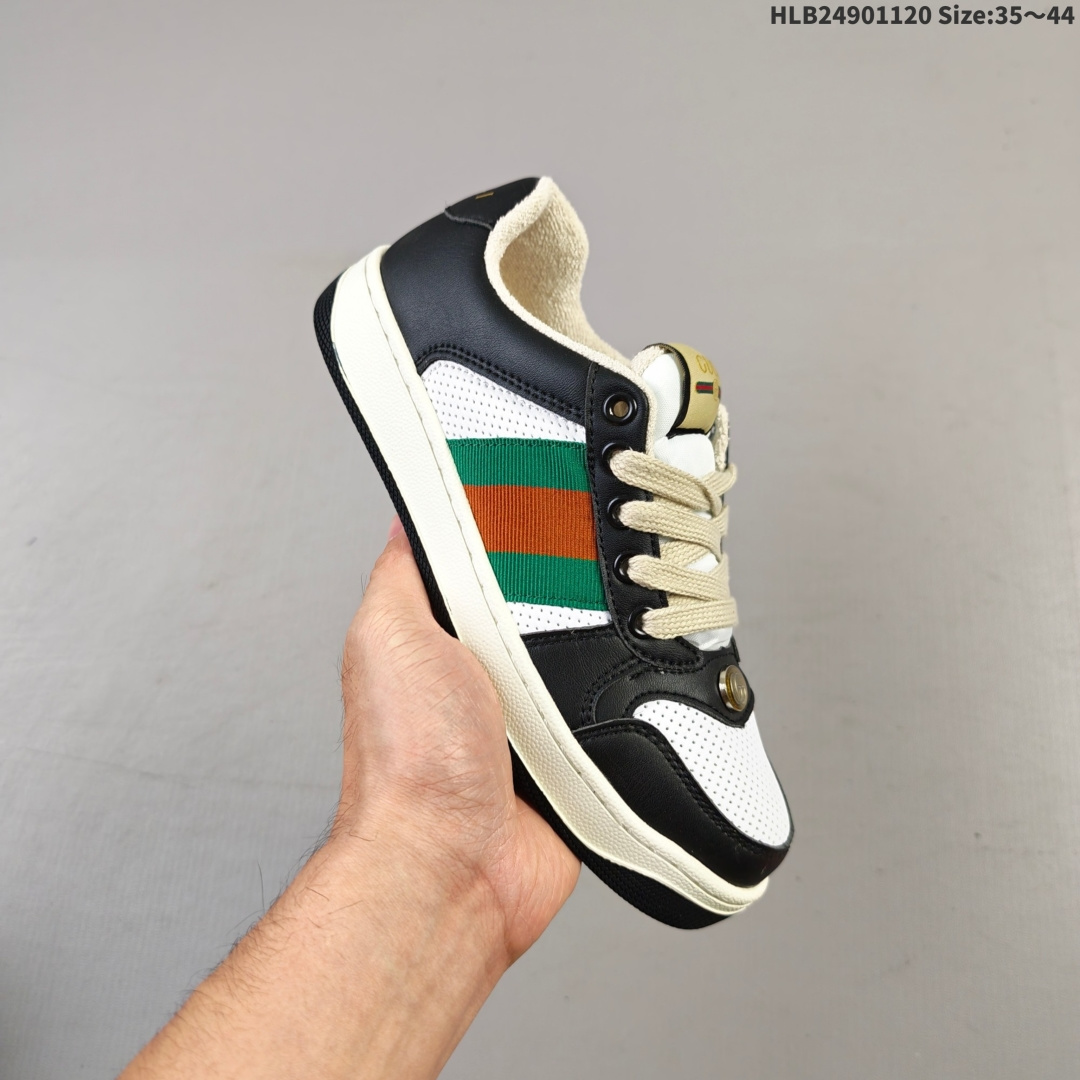 集合💰90
古驰 Gucci Distressed Screener sneaker 古驰小脏鞋系列 官方同步 经典原型复古百搭做旧小脏板鞋复古学院风 怀旧版
编码:HLB24901120 Size:35~44