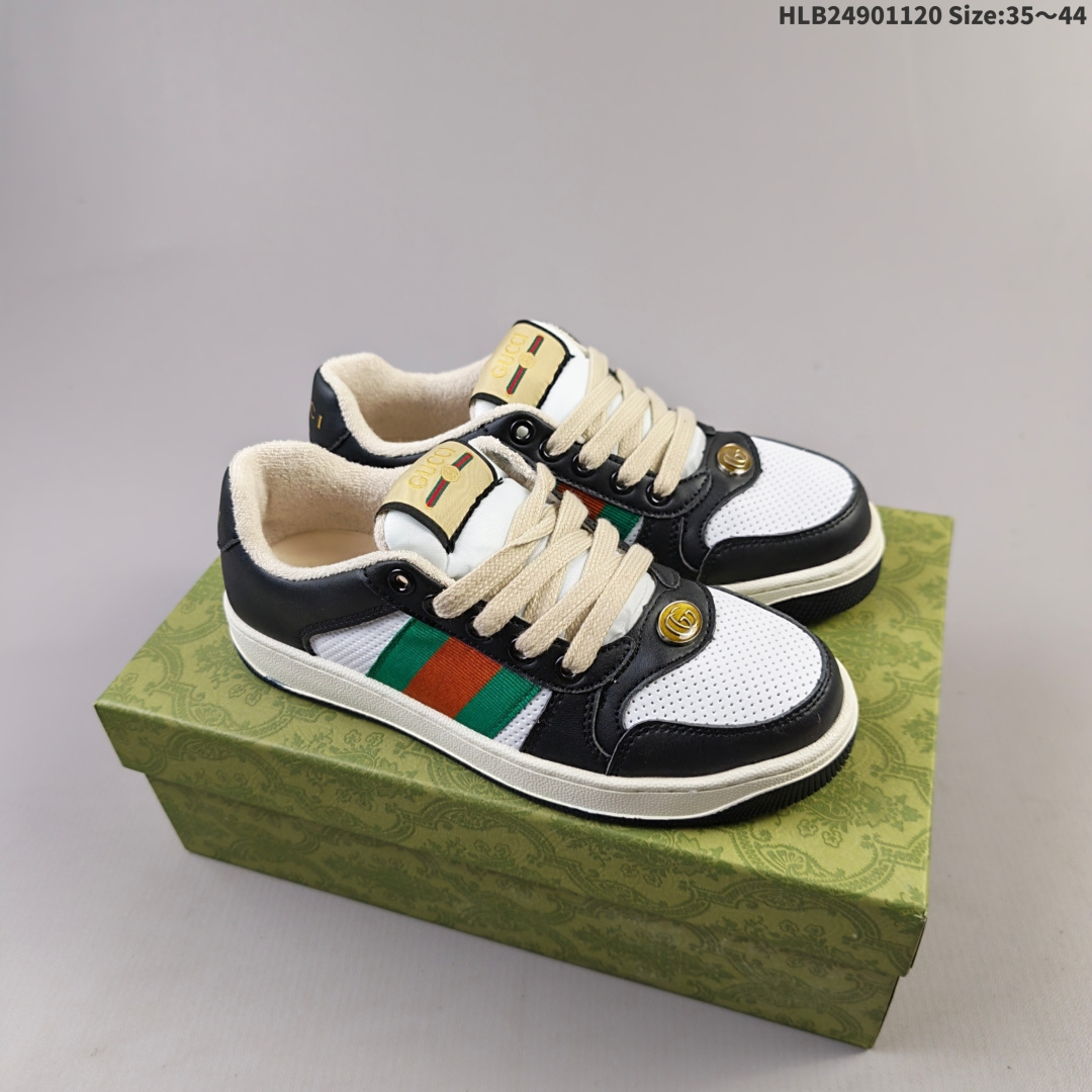 集合💰90
古驰 Gucci Distressed Screener sneaker 古驰小脏鞋系列 官方同步 经典原型复古百搭做旧小脏板鞋复古学院风 怀旧版
编码:HLB24901120 Size:35~44