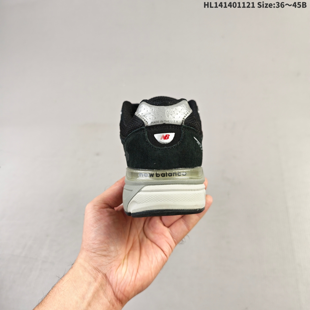 Loro Piana x New Balance NB 990 V6 复古单品 六代系列NB New Balance in USA M990V6美产血统经典复古百搭老爹风休闲运动跑步鞋 采用猪巴革组合网织鞋面材质 全新开发3层组合底模精密开发 中底材料构成,分别是REVlite悦轻中底、TPU发泡材料 货号:W990BK4 编码HL141401121 B