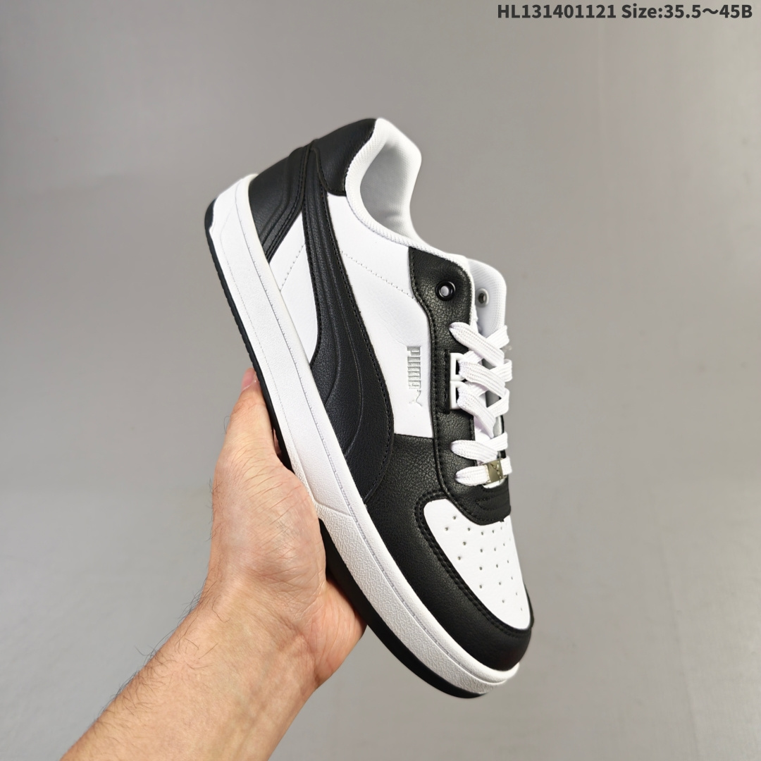 集合💰140
PUMA彪马 Caven 2.0 舒适百搭 耐磨轻便 低帮 生活休闲鞋 男女同款 米色，全新款 Slipstream Laces，采用不同颜色皮革的拼接，视觉层次感相当丰富，配合轻微氧化的缝线大底和扁宽的粗鞋带，历久弥新的复古感呼之欲出，鞋帮侧面缀有 Slipstream 字样和 Puma 小 Logo，细节亦十分到位。
货号：395016-15
编码：HL131401121 Size:35.5～45B