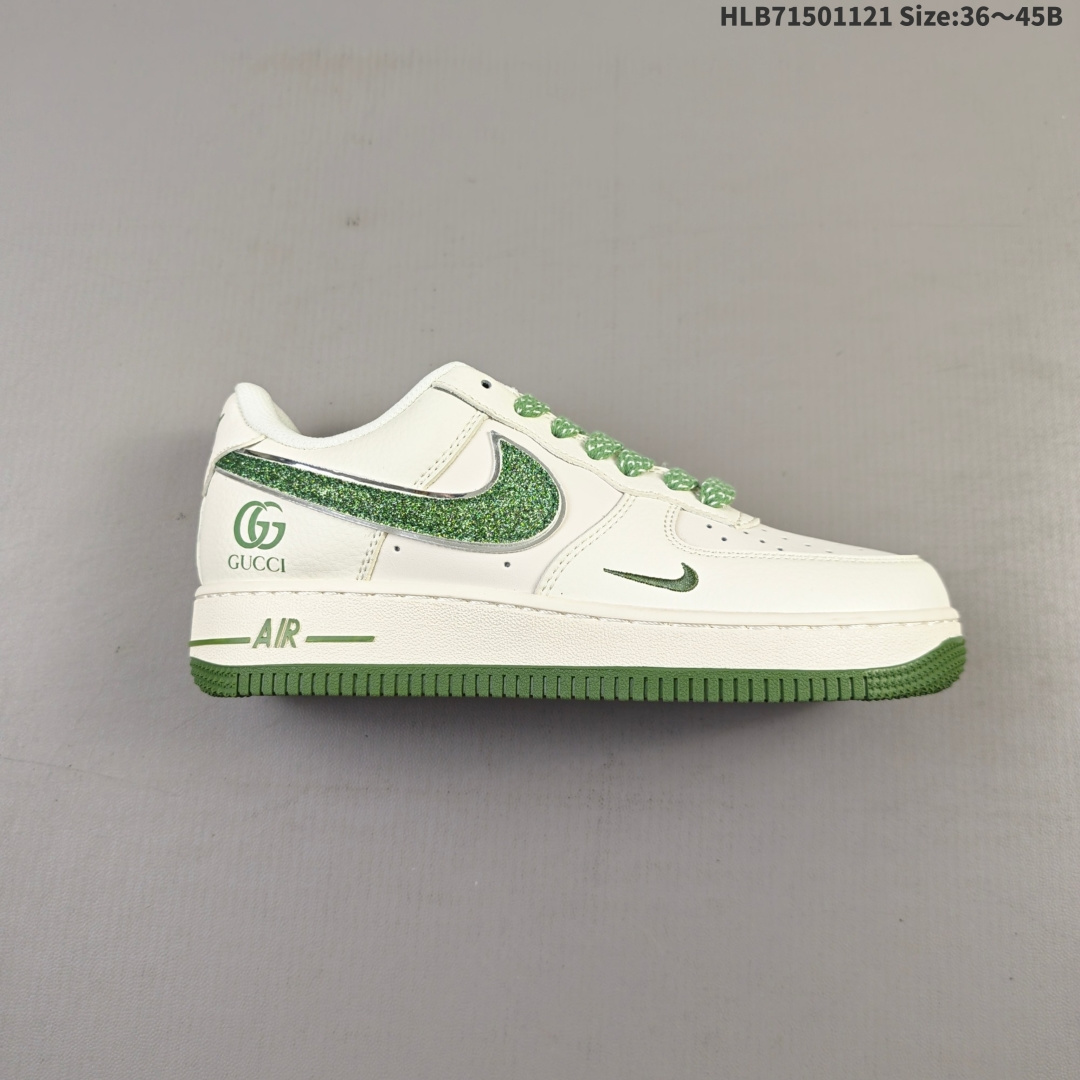 💰150
Nike Air Force1 07 low GUCCI联名
定制空军
#原楦头原纸板  打造纯正空军版型
#专注外贸渠道  全掌内置蜂窝气垫 
#原盒配件 原厂中底钢印、拉帮完美  
货号：QY6818 607
尺码：36 36.5 37.5 38 38.5 39 40 40.5 41 42 42.5 43 44 45HLB71501121 Size:36～45B