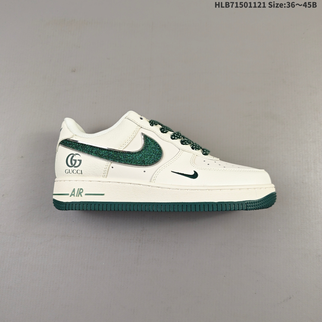 💰150
Nike Air Force1 07 low GUCCI联名
定制空军
#原楦头原纸板  打造纯正空军版型
#专注外贸渠道  全掌内置蜂窝气垫 
#原盒配件 原厂中底钢印、拉帮完美  
货号：QY6818 607
尺码：36 36.5 37.5 38 38.5 39 40 40.5 41 42 42.5 43 44 45HLB71501121 Size:36～45B