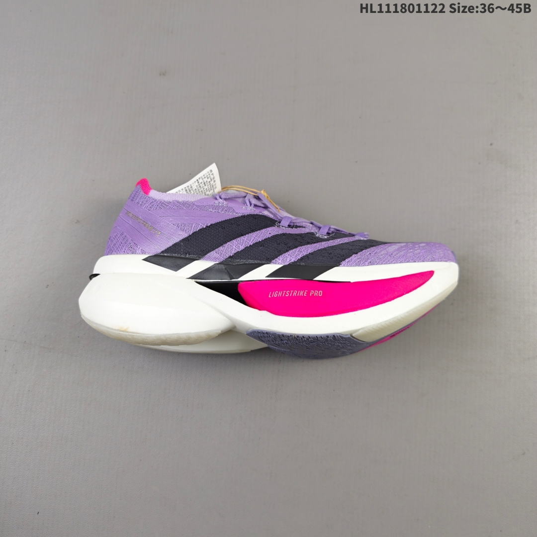 公司级✅Adidas Adizero Prime X 3.0 Strung箱根系列 专业竞训 碳板碳柱 阿迪达斯 经典马拉松跑步鞋 整体采用前作的设计语言 并且对后者的细节进行升级 马拉松和长距离路跑的性能极限设计而生 货号:JQ2801 ID:HL111801122 B