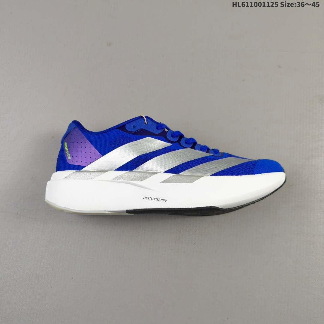 Ad Adizero Evo SL M 轻盈跑鞋 耐磨减震专业跑步鞋 冲向目标,一路向前,不断挑战和突破自我 无论是平时训练还是马拉松,让这款adidas跑步鞋伴你畅快开跑 兼具舒适性和结构感,搭载Lightstrike科技,为步伐注入活力 货号:JR3417HL611001125
