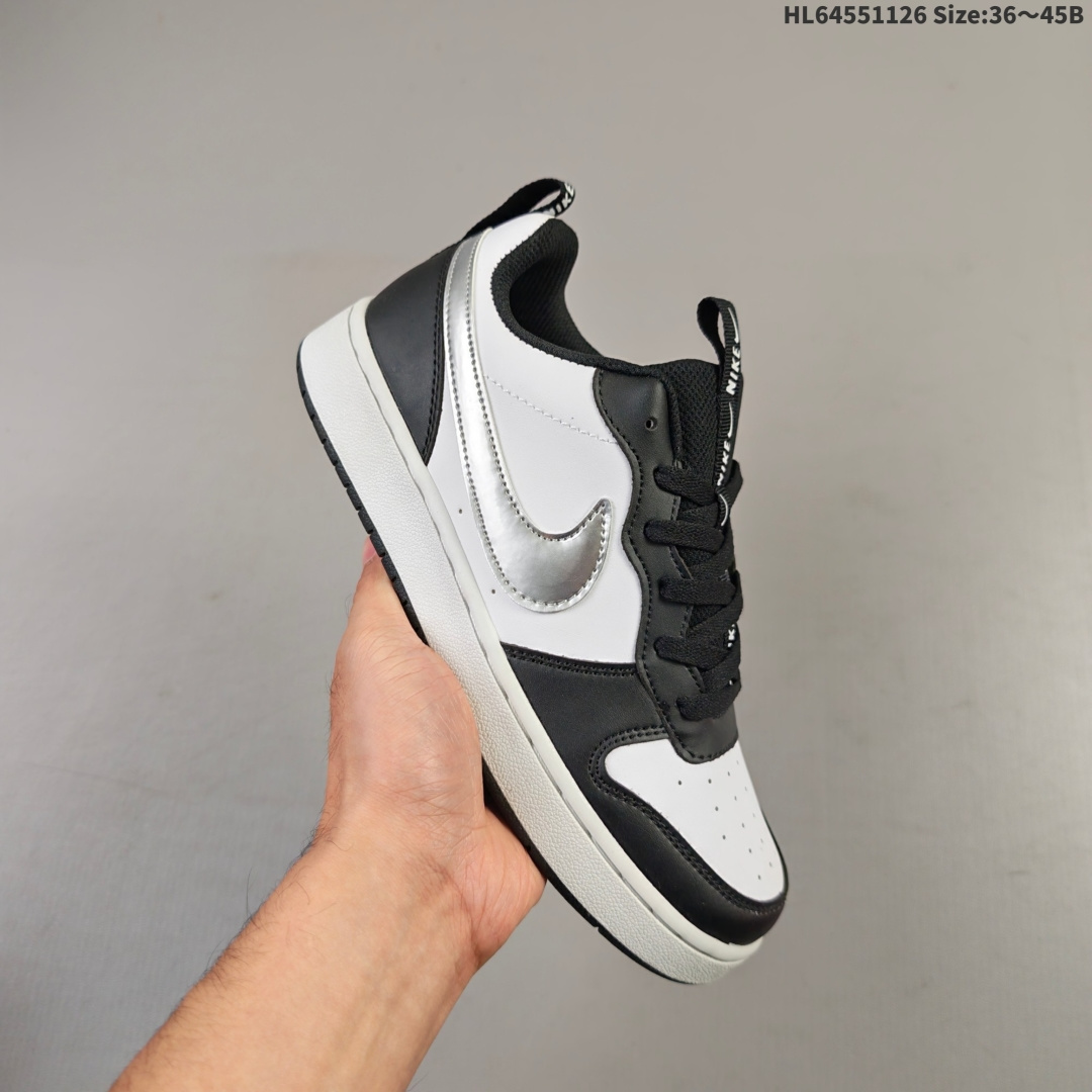 集合一 耐克 Nike Court Borough Low 2(GS)小空军 低帮百搭透气休闲运动板鞋男女鞋.经典耐用的设计,兼顾舒适脚感和出众风范,演绎匠心之作.结构性的支撑贴合感结合复古篮球设计,塑就场外全明星风范. 货号:BQ5448 编码:HL64551126