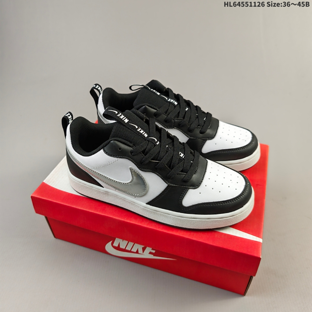 集合一 耐克 Nike Court Borough Low 2(GS)小空军 低帮百搭透气休闲运动板鞋男女鞋.经典耐用的设计,兼顾舒适脚感和出众风范,演绎匠心之作.结构性的支撑贴合感结合复古篮球设计,塑就场外全明星风范. 货号:BQ5448 编码:HL64551126