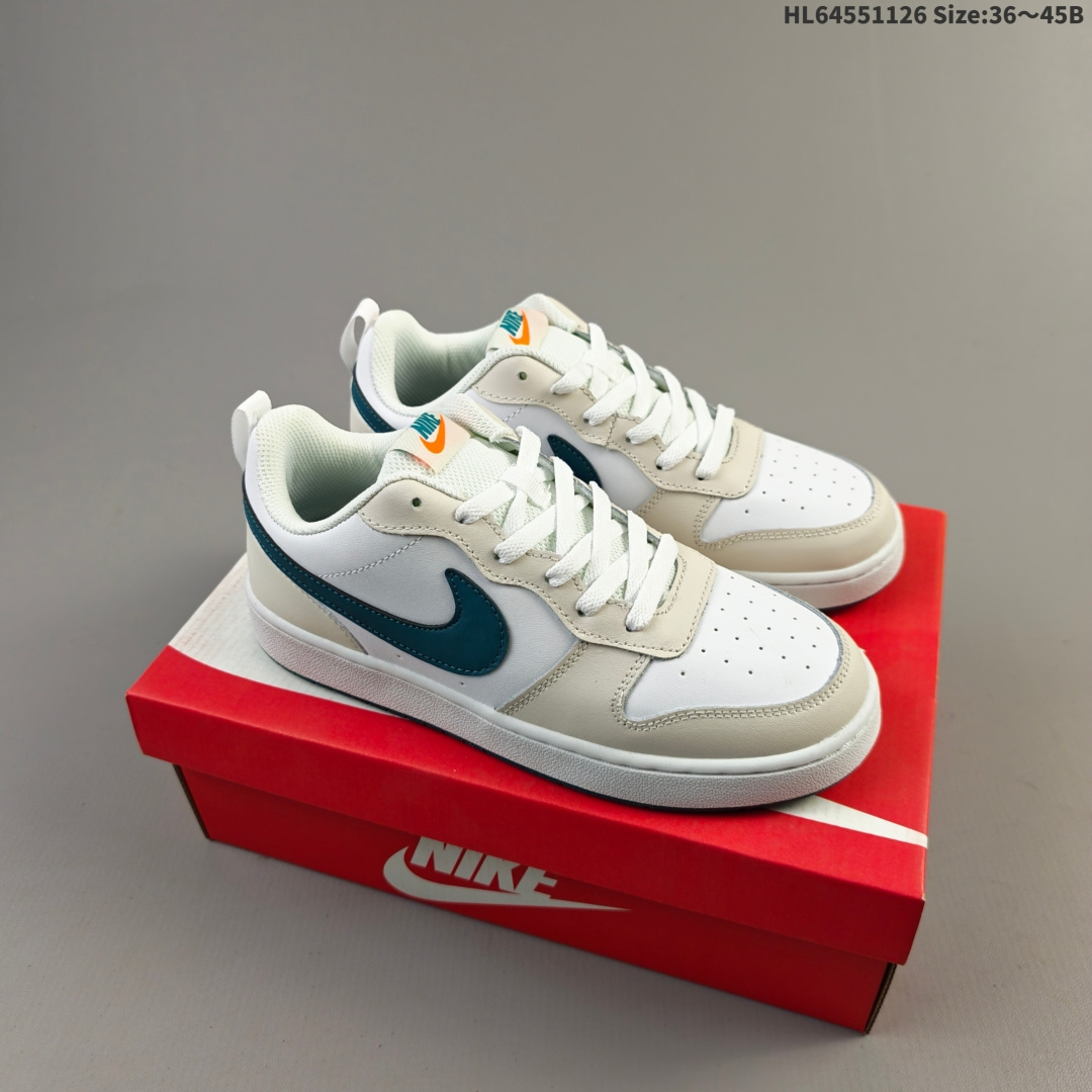 集合二 耐克 Nike Court Borough Low 2(GS)小空军 低帮百搭透气休闲运动板鞋男女鞋.经典耐用的设计,兼顾舒适脚感和出众风范,演绎匠心之作.结构性的支撑贴合感结合复古篮球设计,塑就场外全明星风范. 货号:BQ5448 编码:HL64551126