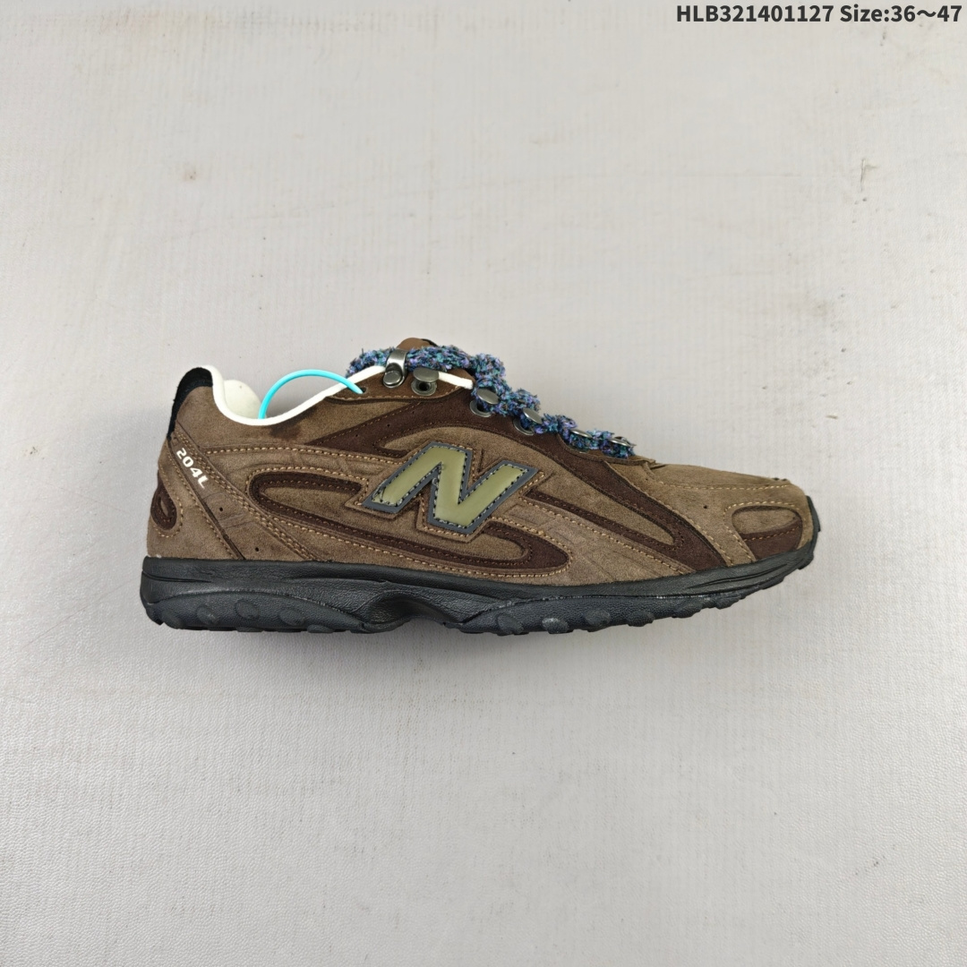 New Balance 新百伦204 系列 复古休闲运动百搭老爹跑步鞋 #采用猪巴革组合网织鞋面材质 #3层组合底模精密开发 #中底嵌入碳板缓震及后跟嵌入TPU装饰条稳固 官方货号: U204lBC1 编码:HLB321401127