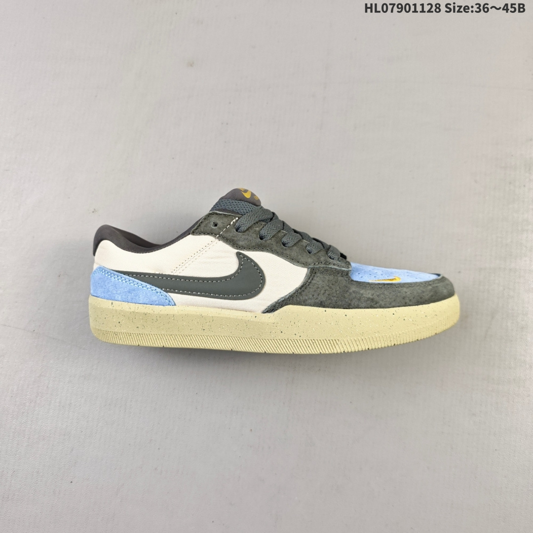 Nike SB Force 58低帮耐克休闲板鞋 是一款将前沿创新带入街头的单品 它具有硫化鞋底 具有出色的耐用性和灵活性 使用帆布和绒面革 在饰面上放置通风口 货号:DV5477-102 ID:HL07901128 B