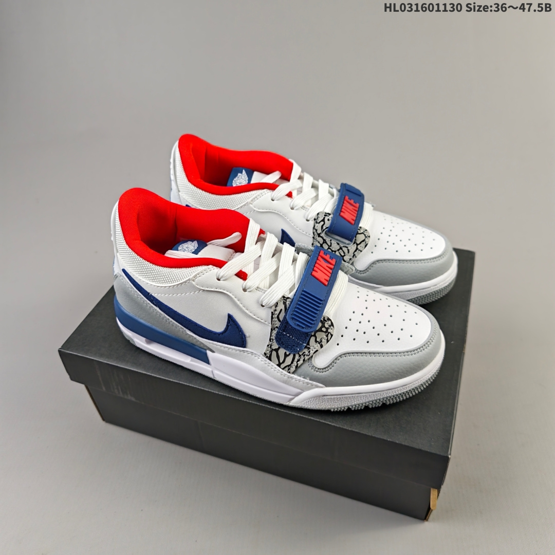 集合二 乔丹Air Jordan Legacy 312 有着交错结合的设计,它的名字就展现出它所包含的鞋款元素,312 分别对应了 Air Jordan 3、Air Jordan 1 和 Air Trainer 2,将这三双经典又有不俗人气的鞋款融合,“最强三合一” 的名称由此得来! 货号:FN8902 161 编码:HL031601130 B