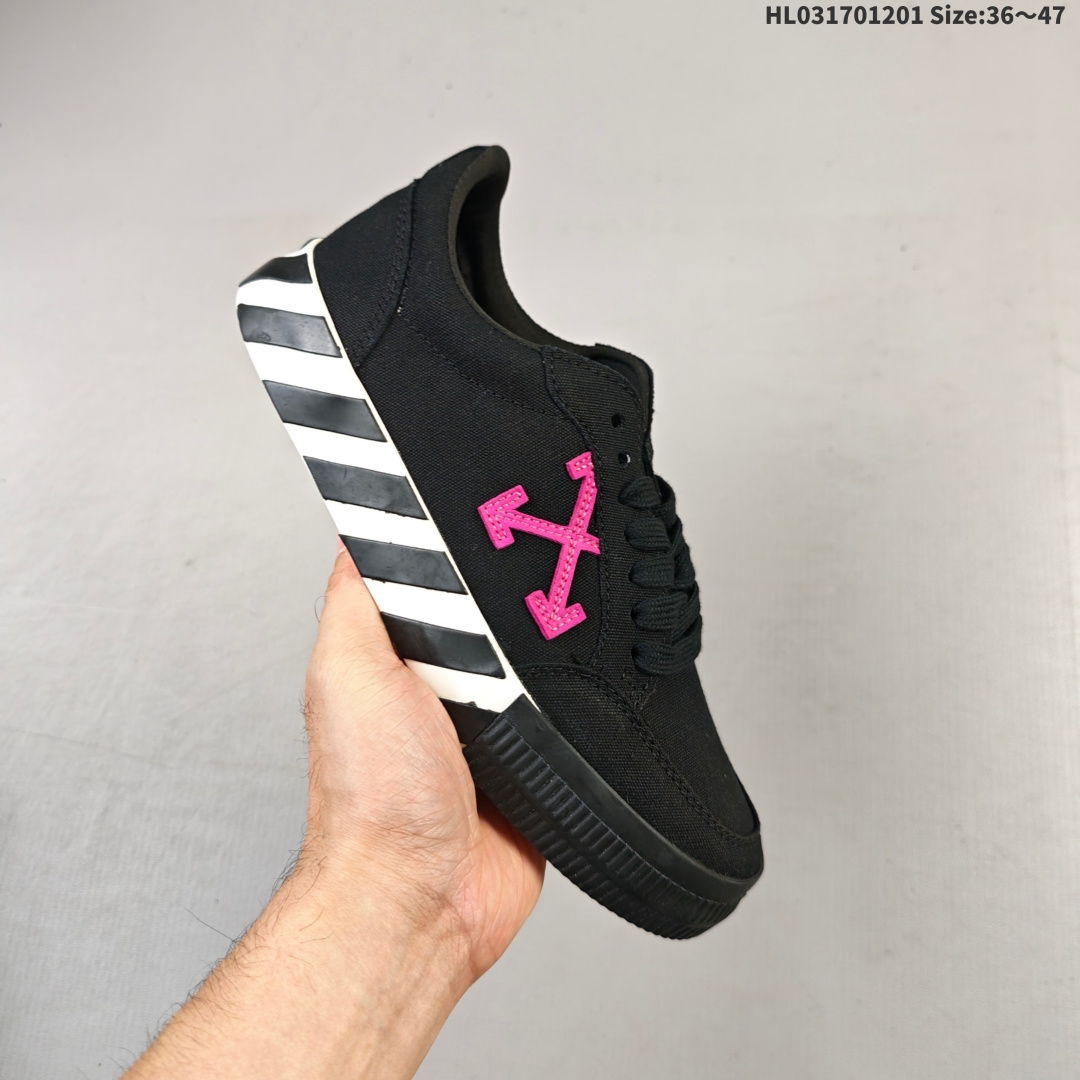 集合一💰170
公司级✅OFF-WHITE Vulcanized Striped Low Top 潮流 低帮时尚板鞋
ID:HL031701201 Size:36～47