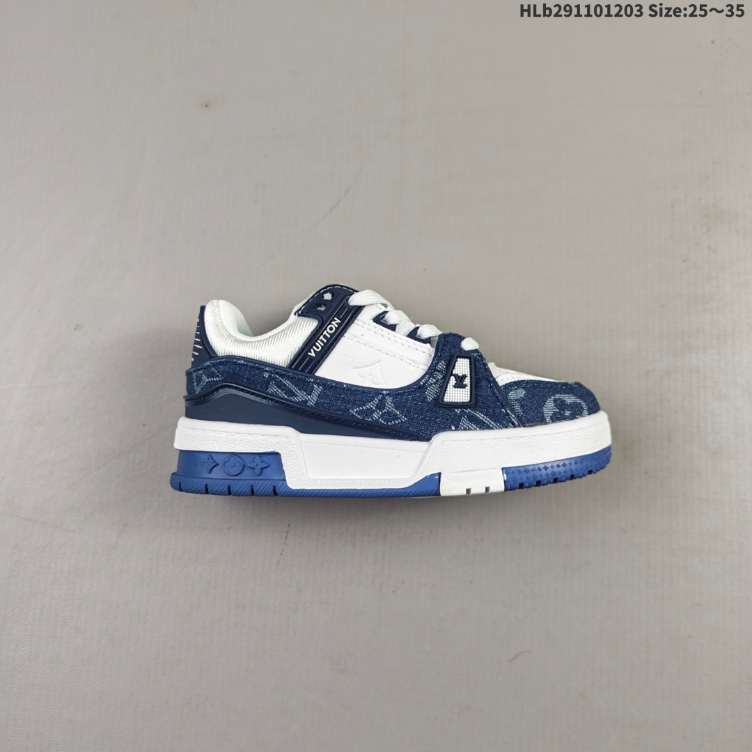 童鞋!全新LV路易威登Louis Vuitton Trainer Sneaker Low休闲运动文化百搭板鞋! 编号:HLb291101203