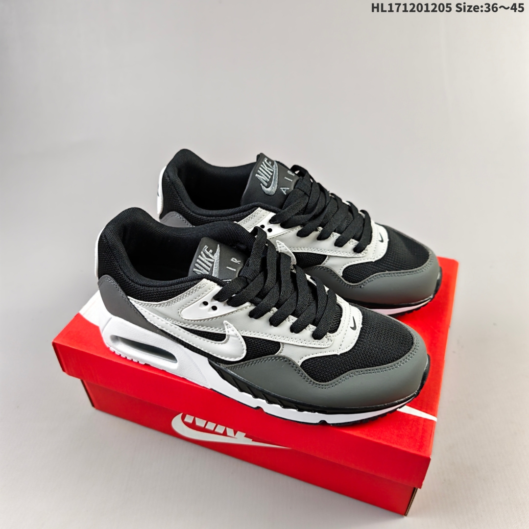 集合💰120 ✅耐克Air Max Correlate 男女子气垫缓震耐磨运动鞋时尚潮流休闲透气跑步鞋 选用网眼鞋面，脚感舒适透气。鞋舌、鞋侧及后跟处饰有品牌标识，简约大气又时尚。采用经典系带开合方式，可自由调节松紧度。泡棉中底搭载Max Air气垫，具有良好的回弹性及缓震性能。橡胶外底可防滑耐磨，提升抓地力。 透气鞋面搭配耐穿覆面，带来复古风格外观 Max Air 缓震设计，打造轻盈灵敏的响应性能 橡胶华夫格外底，铸就出众抓地力 柔软的泡棉中底，轻盈缓震 货号:511416-011 编码:HL171201205