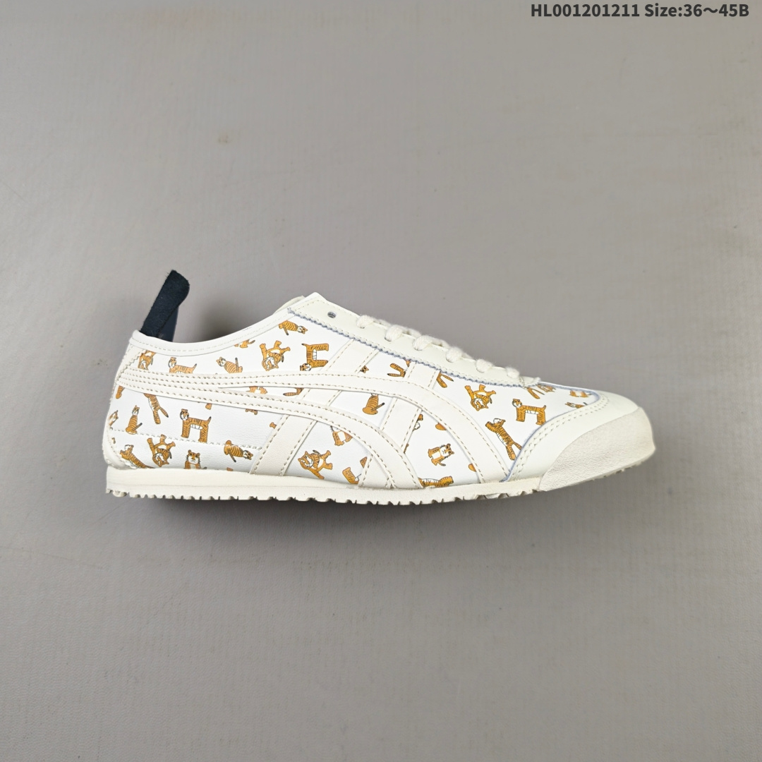 集合💰180
头层带半码
Onitsuka Tiger Mexico 66 阿斯克斯 亚瑟士 低帮 白红解构鞋带 圆头舒适减震耐磨低邦休闲跑步鞋男女同款 Mexico 66以1961年的练习鞋为原型，并与1966年研发出的鞋面Onitsuka Tiger Stripes设计结合。十字强补，后套的柔软后跟及后跟边设计都是其特色。薄底，细身是代表Onitsuka Tiger的标准鞋款。 此款Mexicoj 66系列 中性休闲运动鞋采用虎爪造型的Logos，鞋身稳定包裹系统，支撑鞋身。牛皮革帮面韧性佳，透气性好，耐磨性高。Onitsuka Tiger特有的橡胶配方，弹性及止滑效果良好。后跟X型部件设计，稳定结构保护后跟。鞋头外包橡胶片保护脚趾，耐磨损。
货号：1183C216-100
尺码：36 37 37.5 38 39 39.5 40 40.5 41.5 42 42.5 43.5 44 44.5 45HL001201211 Size:36～45B