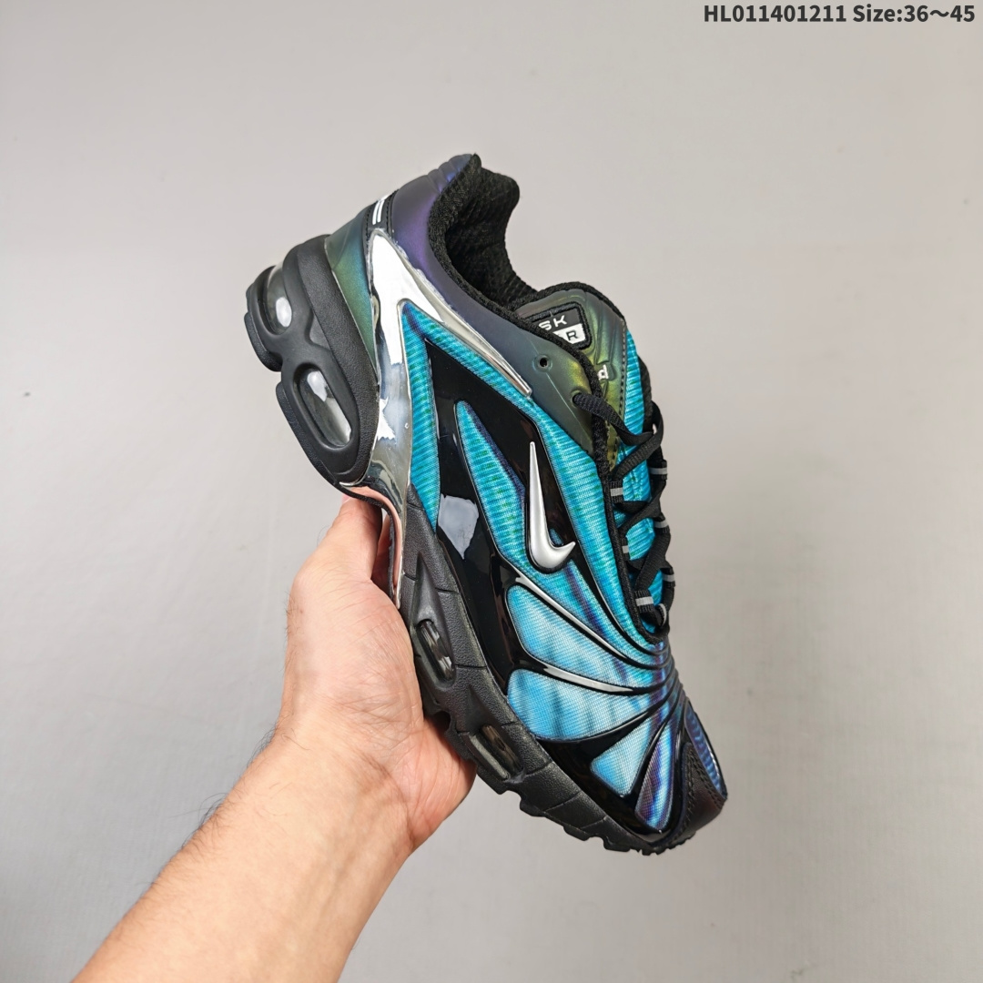 集合💰200
✅Skepta x Nike Air Max Tailwind 舒适百搭织物合成革TPU 低帮跑步鞋 男款
货号:CQ8714-001
lD:HL011401211 Size:36～45