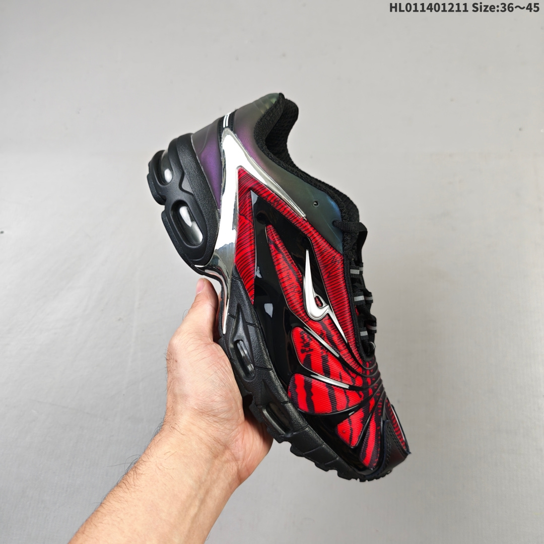 💰200
✅Skepta x Nike Air Max Tailwind 舒适百搭织物合成革TPU 低帮跑步鞋 男款
货号:CQ8714-001
lD:HL011401211 Size:36～45