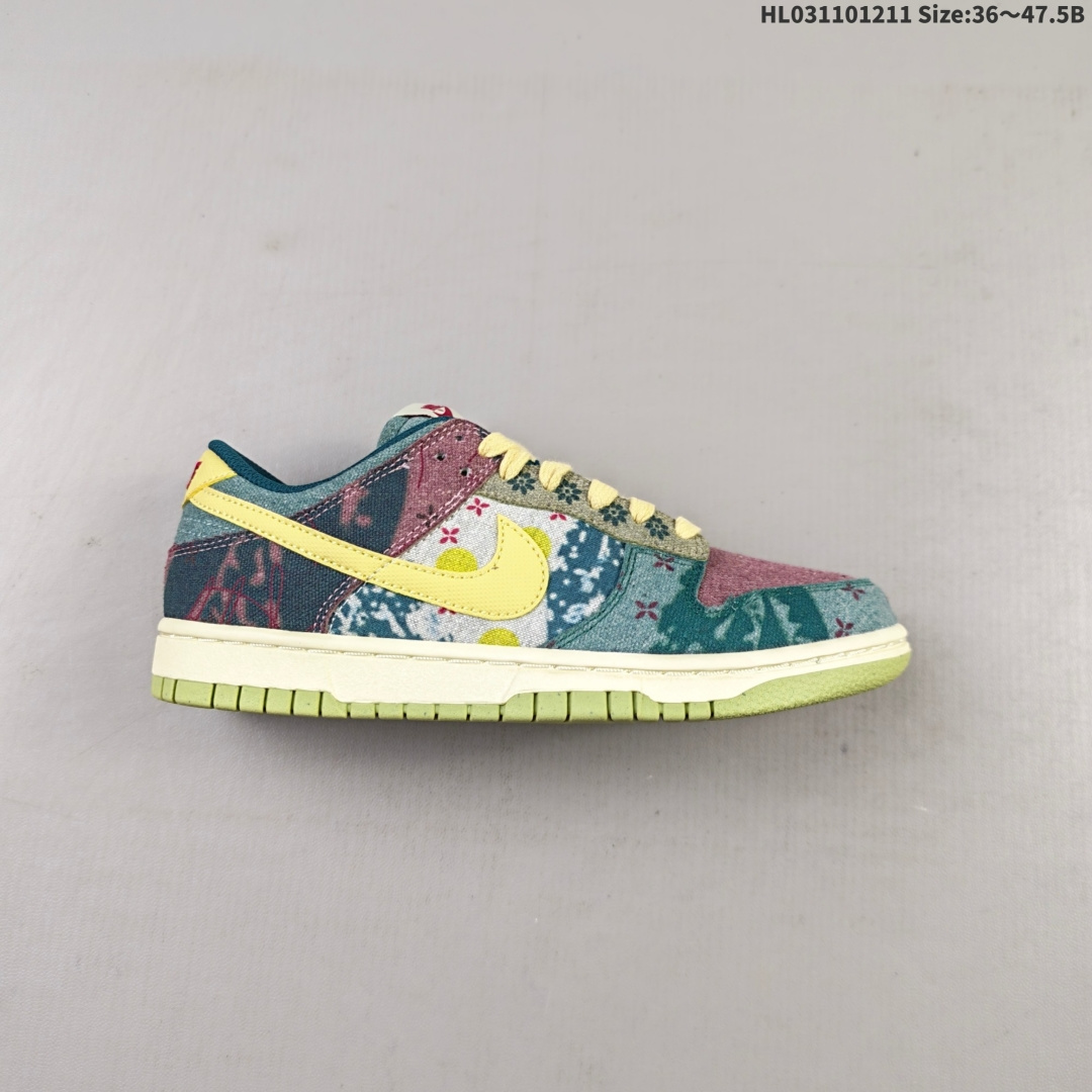 特价💰110
Nike/耐克 男女鞋真标半码制，原楦原纸版开发，原数据3D定位单宁纯棉织帆布材质鞋面，鞋垫嵌入缓震乳胶+Sole真气垫装置，原比值开发耐磨橡胶大底❗️酷似 TS 联名的新品千万别错过,耐克Nike SB Dunk Low"Lemon Wash"扣篮系列低帮休闲运动滑板板鞋“水洗拼接丹宁扎染印花 CZ9747-900
码数：36 36.5 37.5 38 38.5 39 40 40.5 41 42 42.5 43 44 45 46 47
编码：HL031101211 Size:36～47.5B