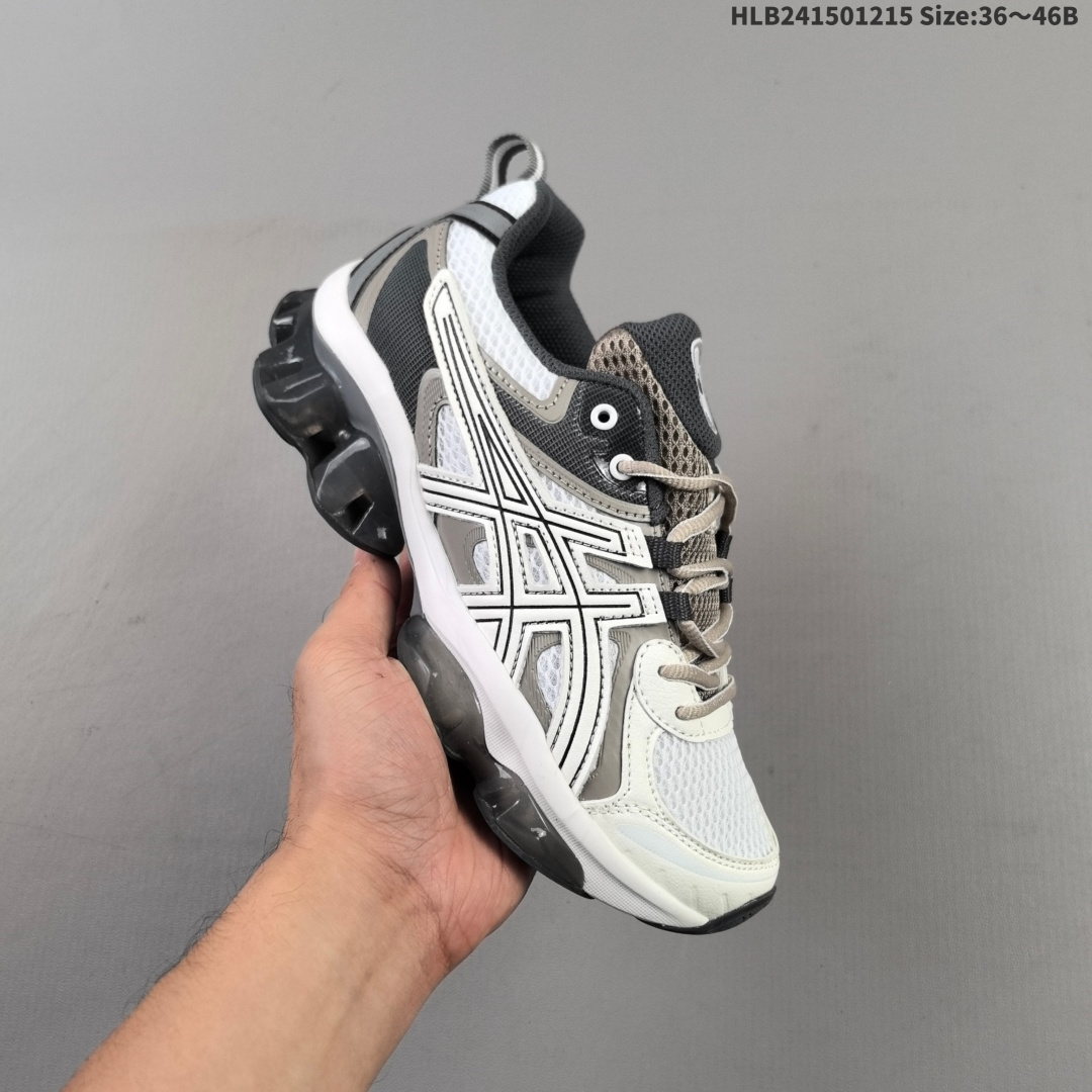 集合 公司级✅Asics GEL-Quantum Kinetic 亚瑟士 量子系列硅胶回弹休闲运动跑步鞋 原数据开发全掌 硅胶缓震中底 采用透气网布拼接皮革鞋面 货号:1203A270-201 ID:HLB241501215 B