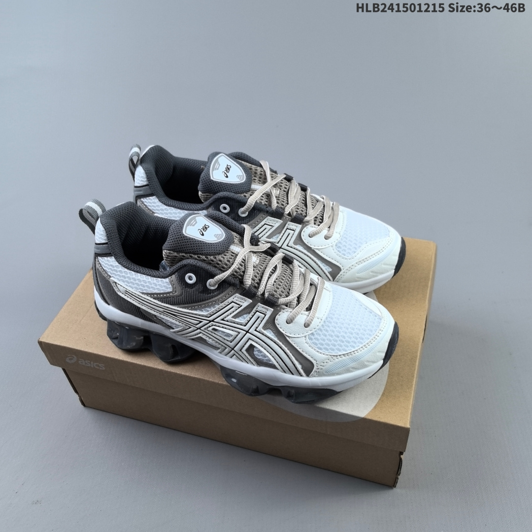集合 公司级✅Asics GEL-Quantum Kinetic 亚瑟士 量子系列硅胶回弹休闲运动跑步鞋 原数据开发全掌 硅胶缓震中底 采用透气网布拼接皮革鞋面 货号:1203A270-201 ID:HLB241501215 B