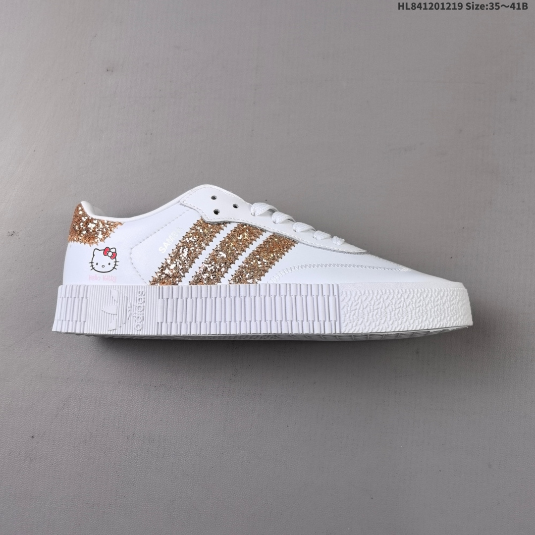 阿迪达斯 Adidas/三叶草 Outdoor 经典三条杠复古休闲运动板鞋春夏时尚简约小白鞋女鞋 货号:FX3816 编码: HL841201219