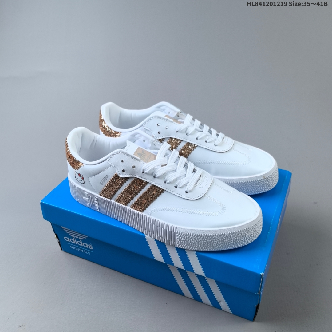 集合 阿迪达斯 Adidas/三叶草 Outdoor 经典三条杠复古休闲运动板鞋春夏时尚简约小白鞋女鞋 货号:FX3816 编码: HL841201219