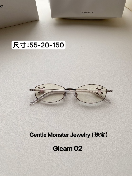 Gentle Monster Gleam 02 Silver Metal Oval Sunglasses with Pink Zircon Details 1 Gentle Monster Gleam 02 Silver Metal Oval Sunglasses with Pink Zircon Details