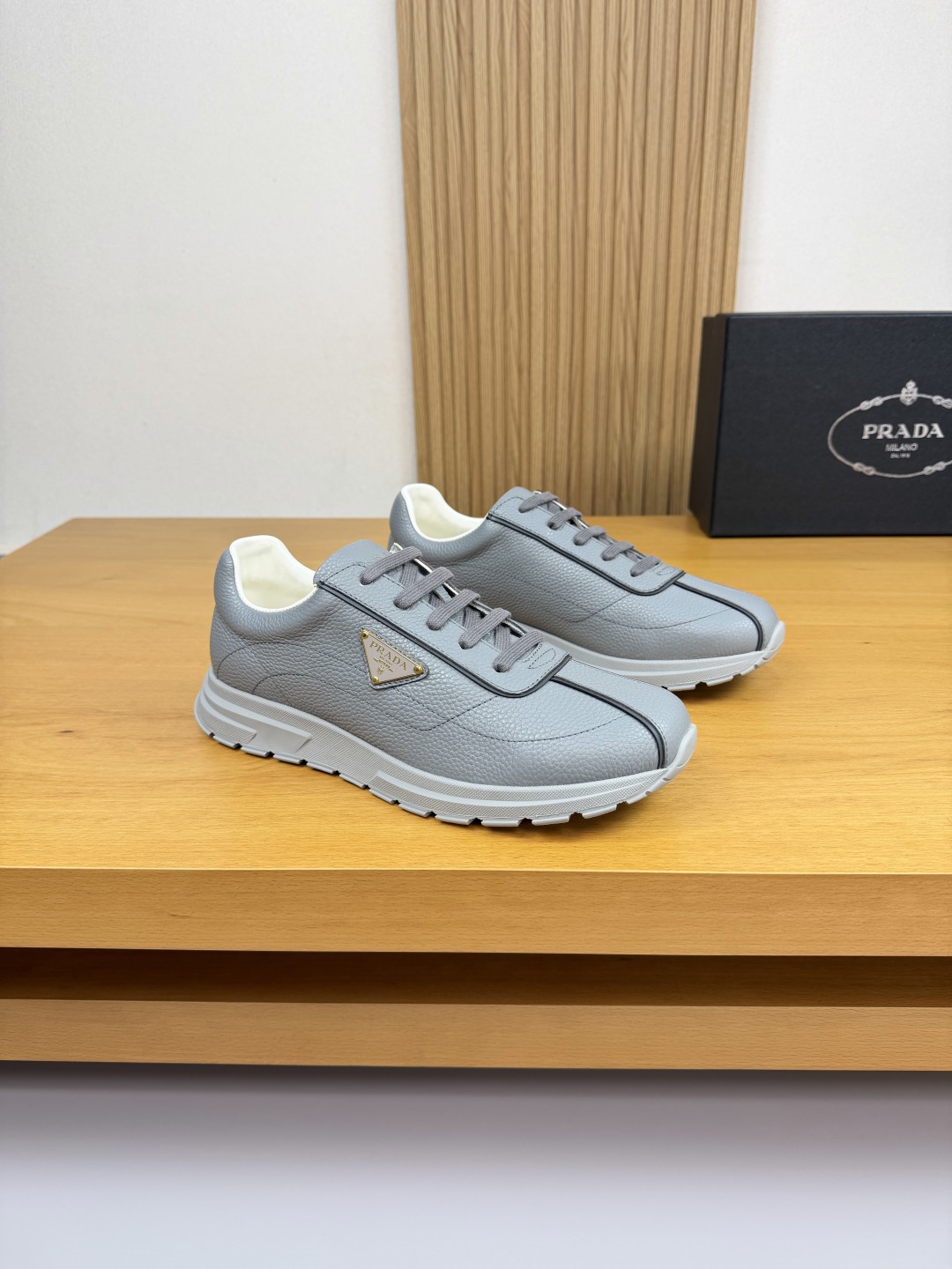 Prada Leather Sneakers for Men, Imported Leather Upper, Casual Athletic Shoes 2 cmp i1760202311615 2439 0 0