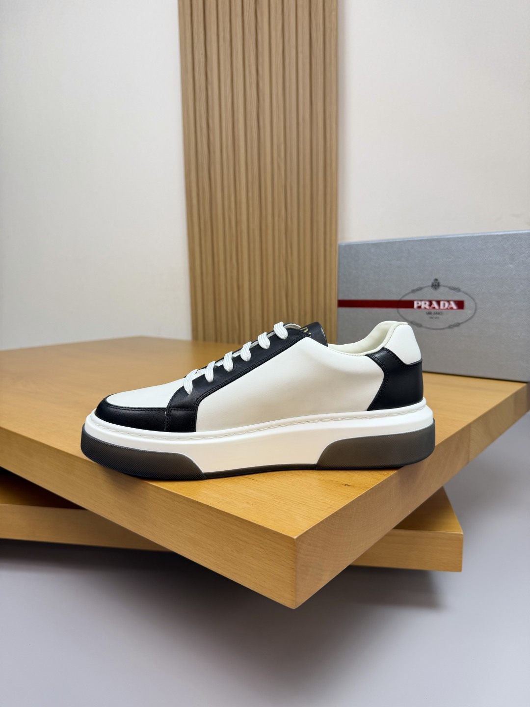 Prada Leather Sneakers with Metal Logo Detail - Casual Comfort & Style 5 cmp i1760287094580 7964 0 4