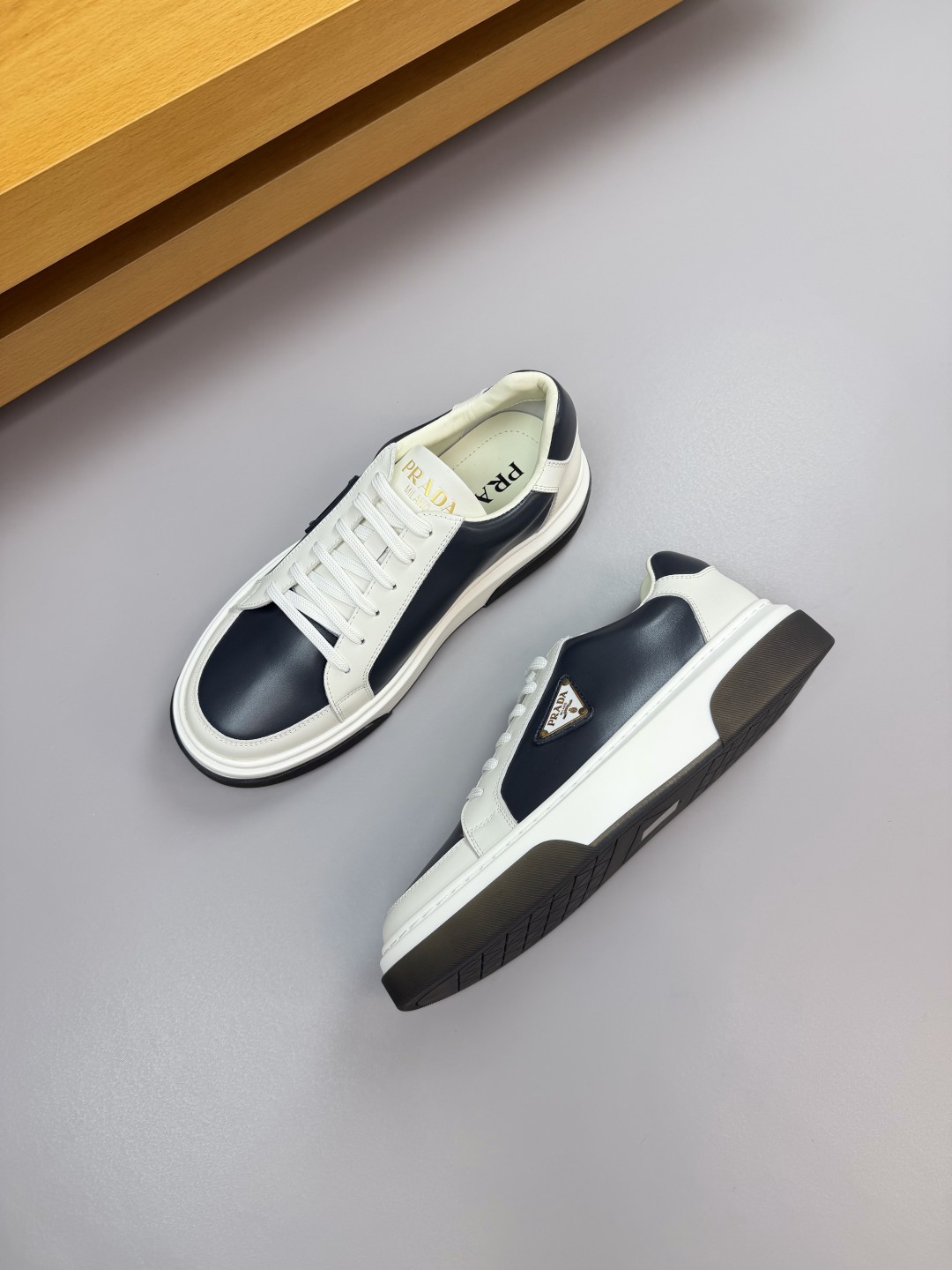 Prada Nappa Leather Sneakers with Metal Logo - A Stylish Casual Shoe 3 cmp i1760287108195 1700 0 2