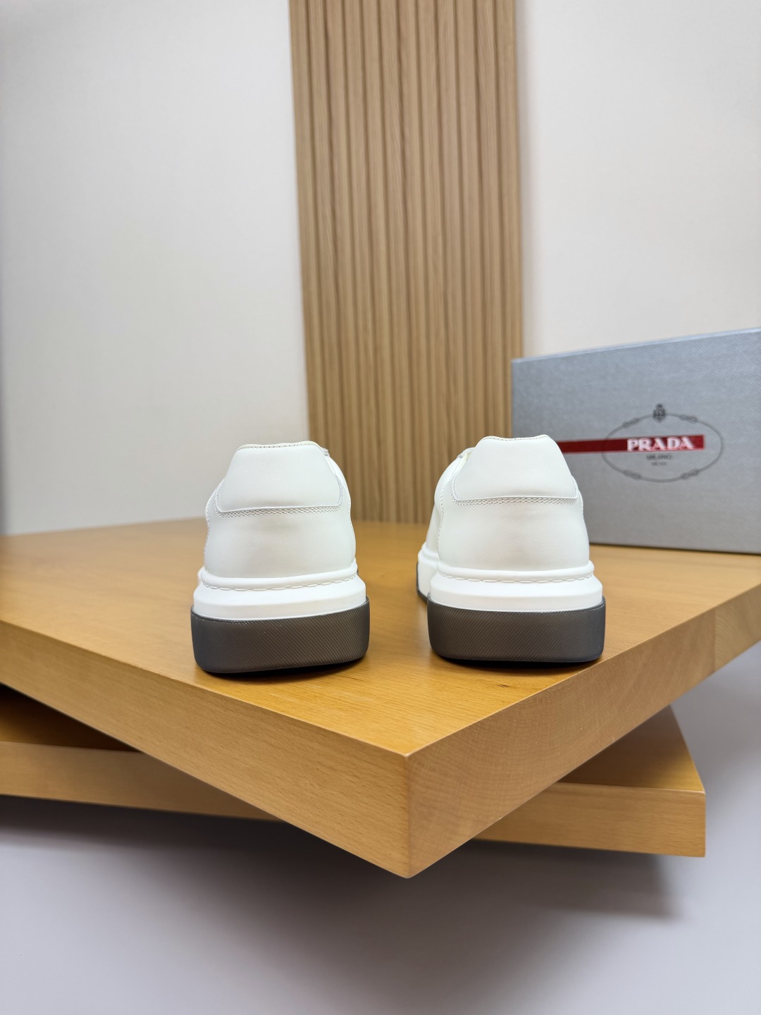 Prada White Nappa Leather Sneakers with Metal Logo - Casual and Comfortable 9 cmp i1760287149173 7697 0 7