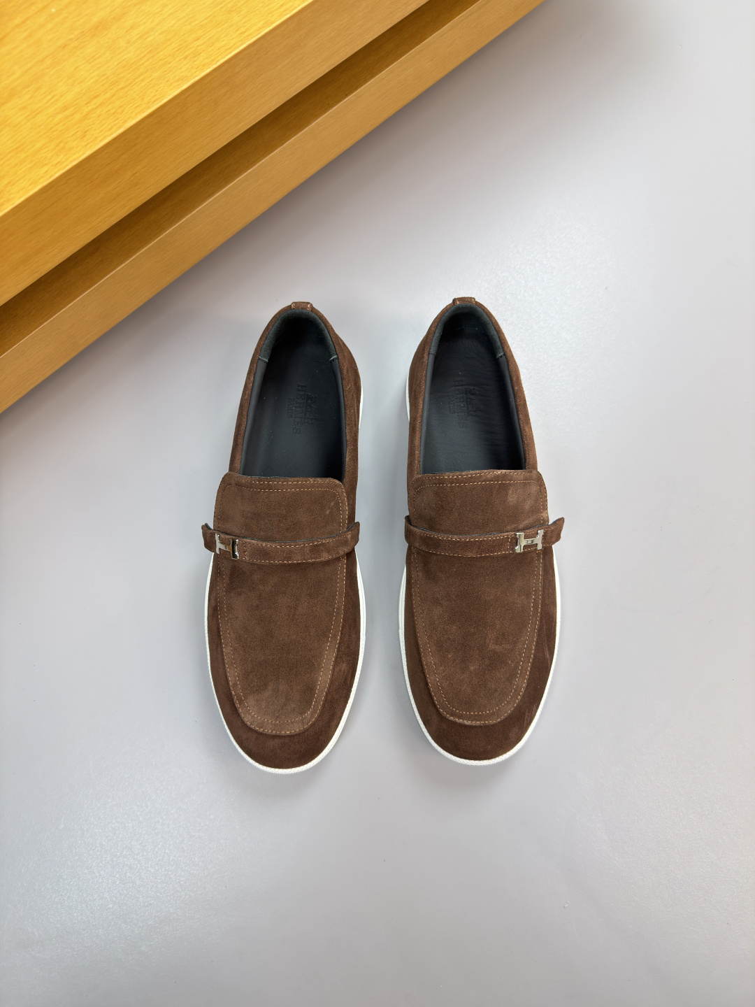 Hermes Style Leather Men's Shoes Lookbook Reference image 2