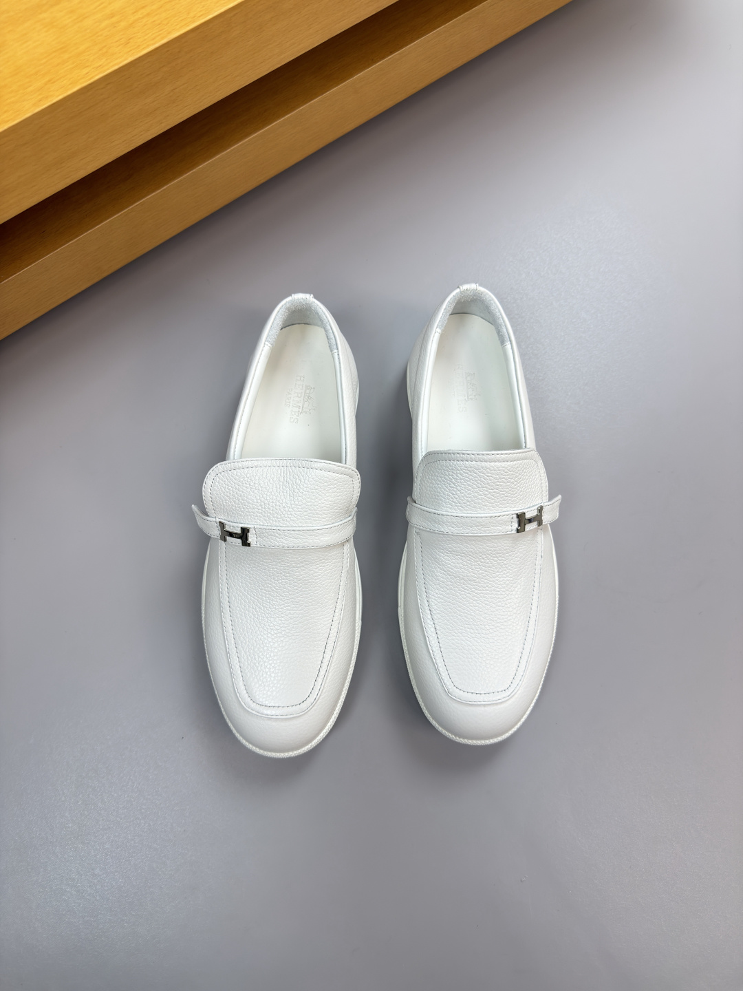 Hermes Style Leather Men's Shoes Lookbook Reference image 2