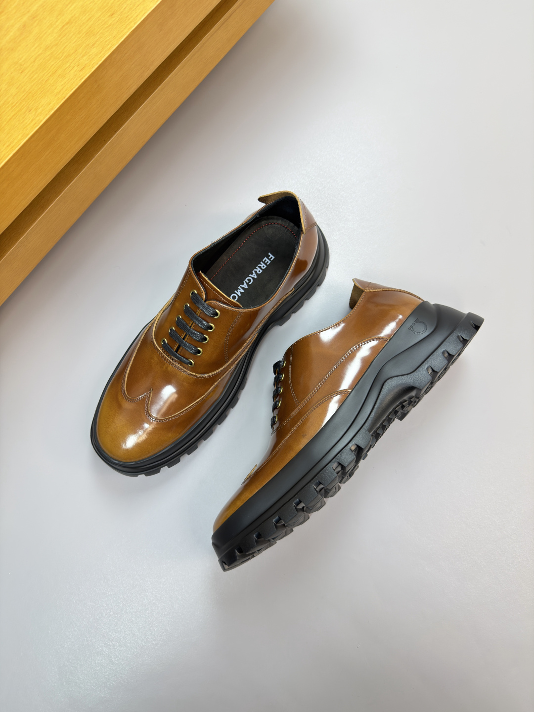 Ferragamo Style Leather Men's Shoes Men's Shoes Men's Shoes detail image 3 from source 783329